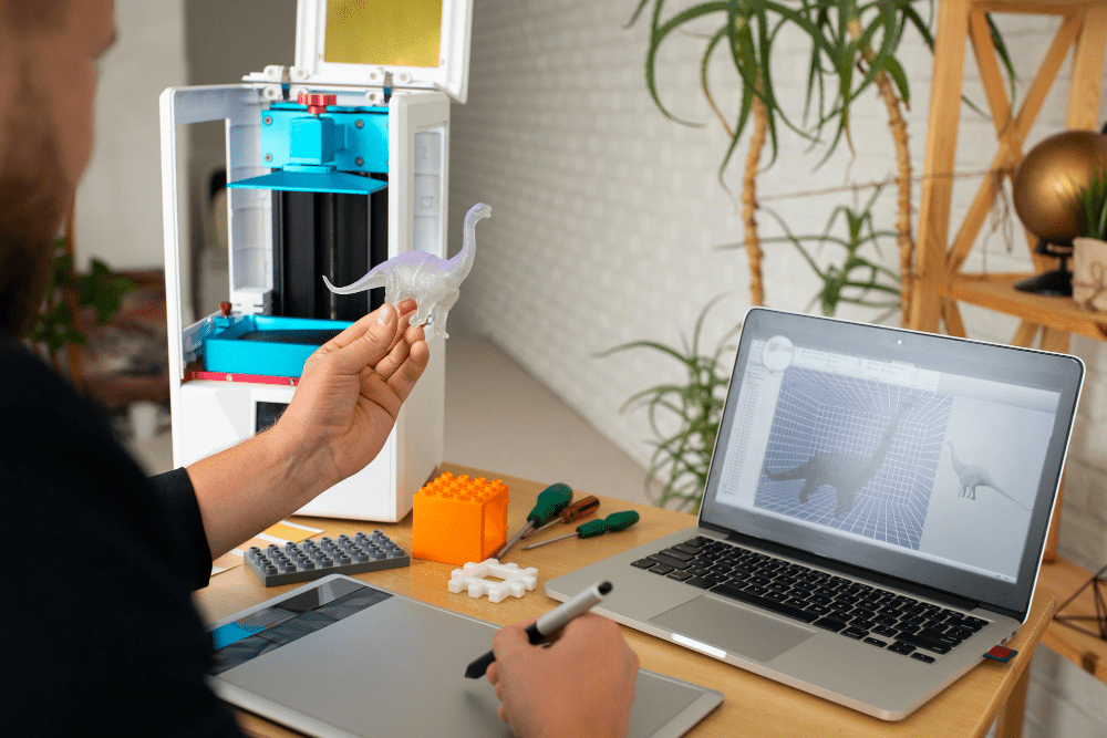 3Dプリンターが造形する様子